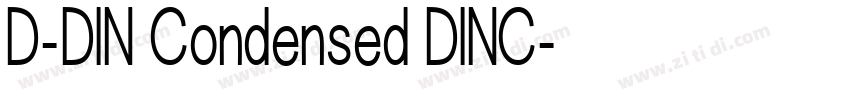 D-DIN Condensed DINC字体转换
